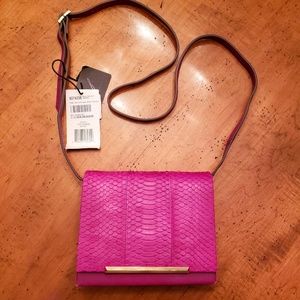 Brian Atwood Sadie Snake Embossed Cross-Body Bag